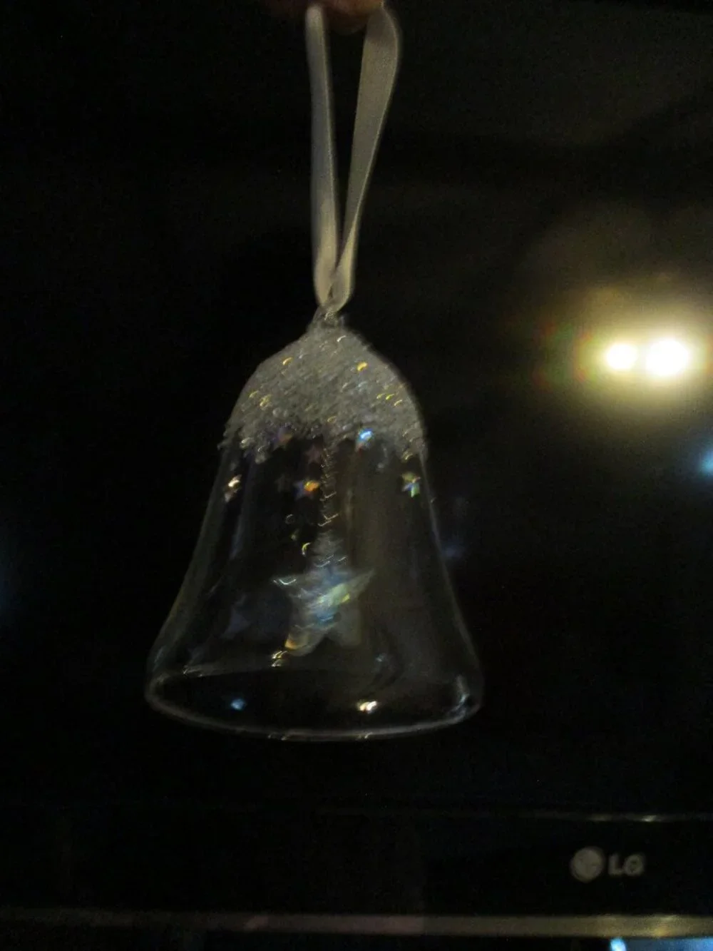 Swarovski Crystal Bell Star Glass Ornament  in box